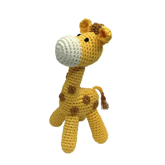 Knit Standing Giraffe Rattle