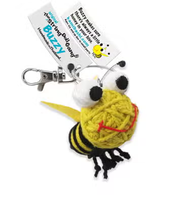 Buzzy Bee String Doll Keychain