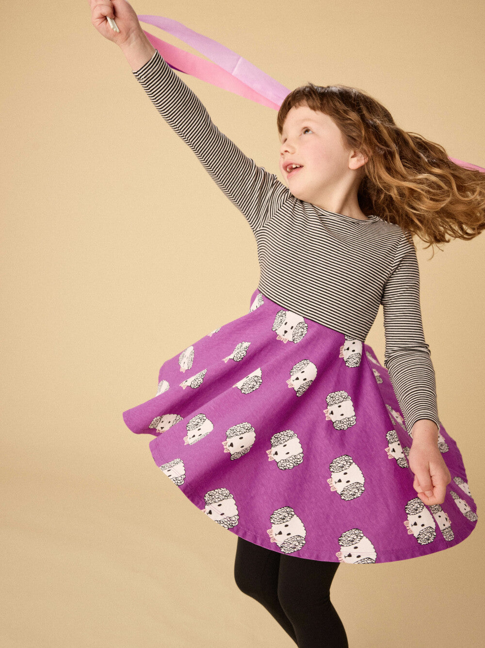 Girls Maltipoo Mix Print Twirl Dress