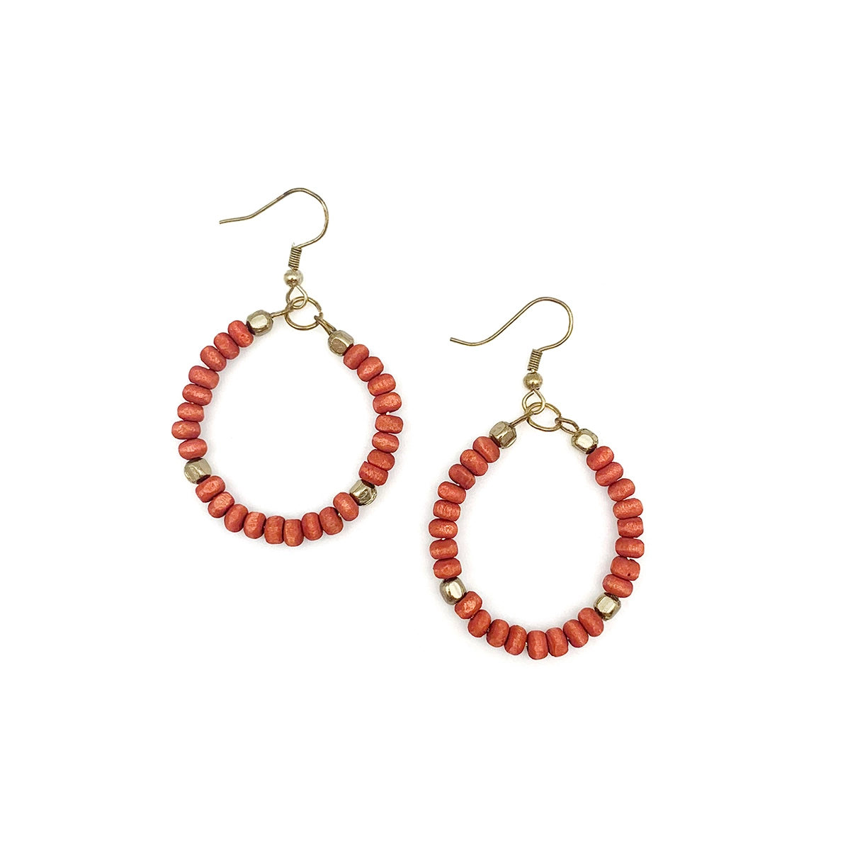 Chromatic Beaded Hoop Earrings