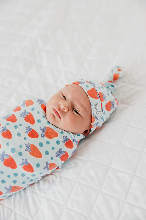 Top Knot Hat - Liberty Strawberries