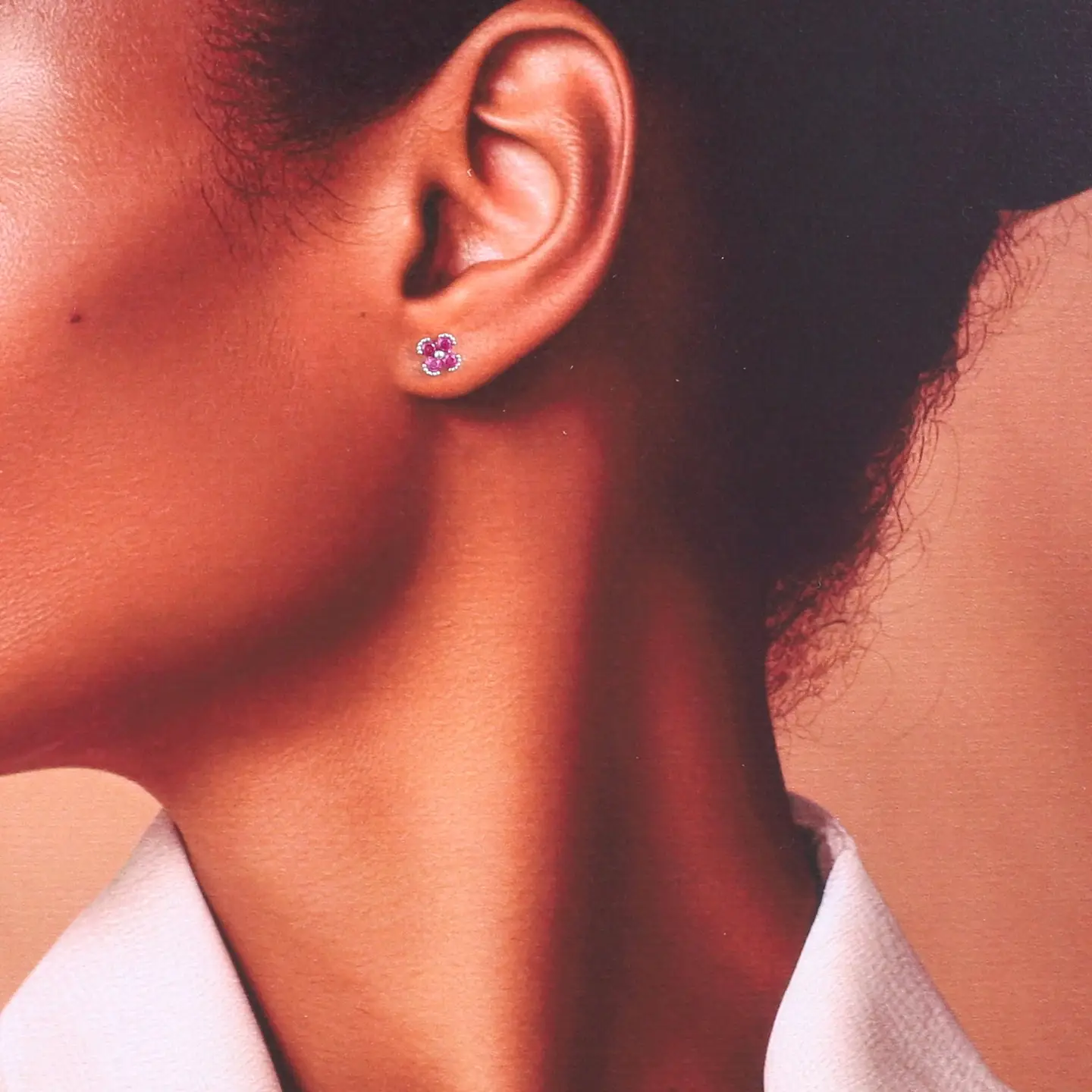 Beautiful Sister Crystal Flower Earrings