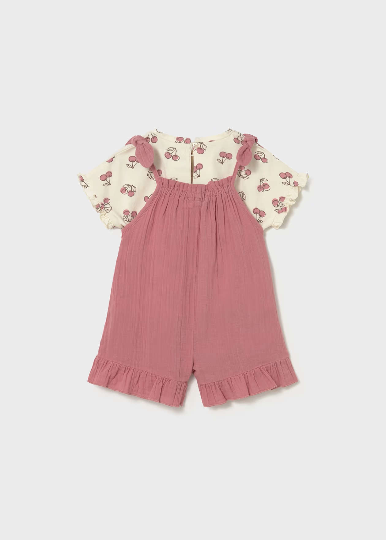 Baby Cherry Tee + Overall Set