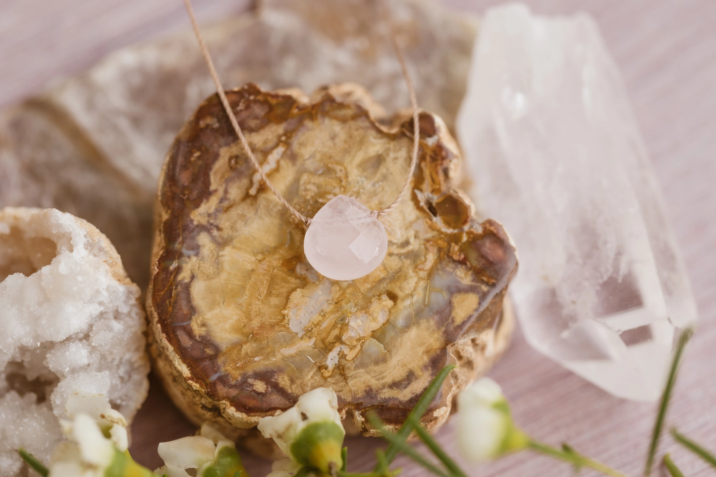 Soul Full Necklace Rose Quartz for Survivors