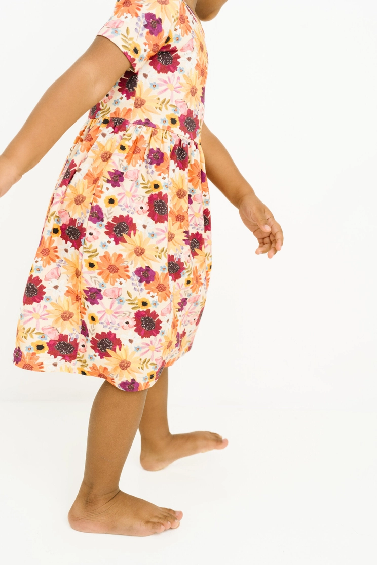 Girls Floral Mashup Bamboo Dress