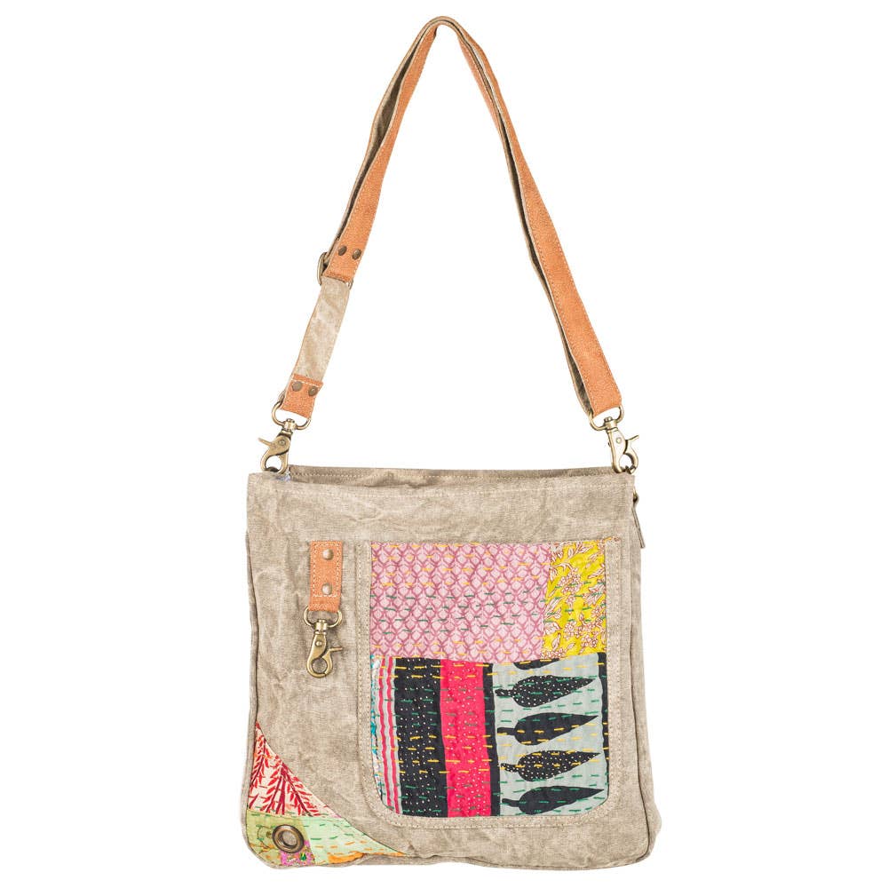 Recycled Kantha Pocket Canvas Bag