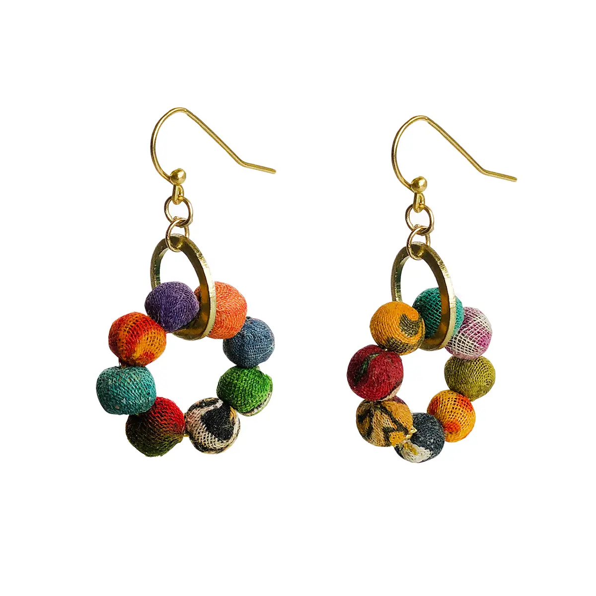 Kantha Orbital Earrings