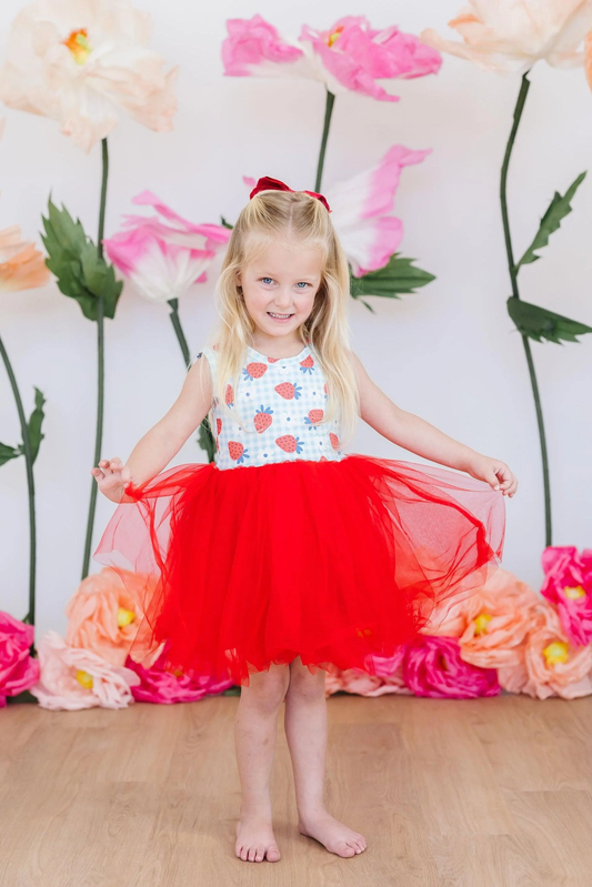 Summer Strawberries Tutu Dress