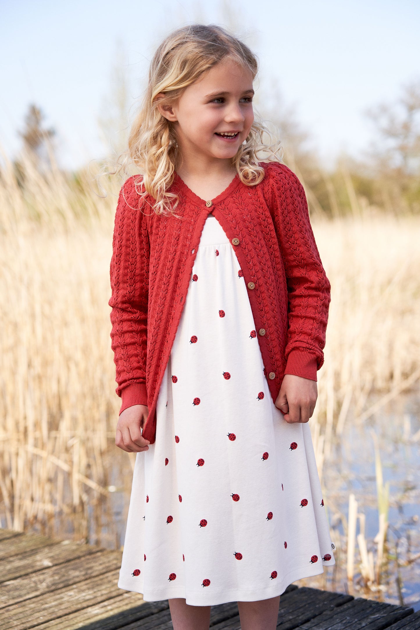 Girls Ladybug Sleeveless Dress