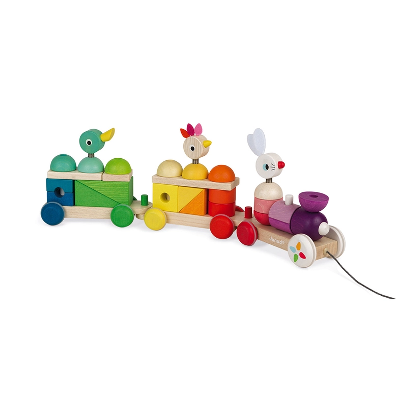 Zigolos Giant Multicolor Train Pull Toy