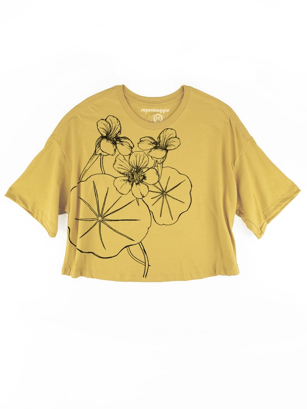 Nasturtiums Crop Tee