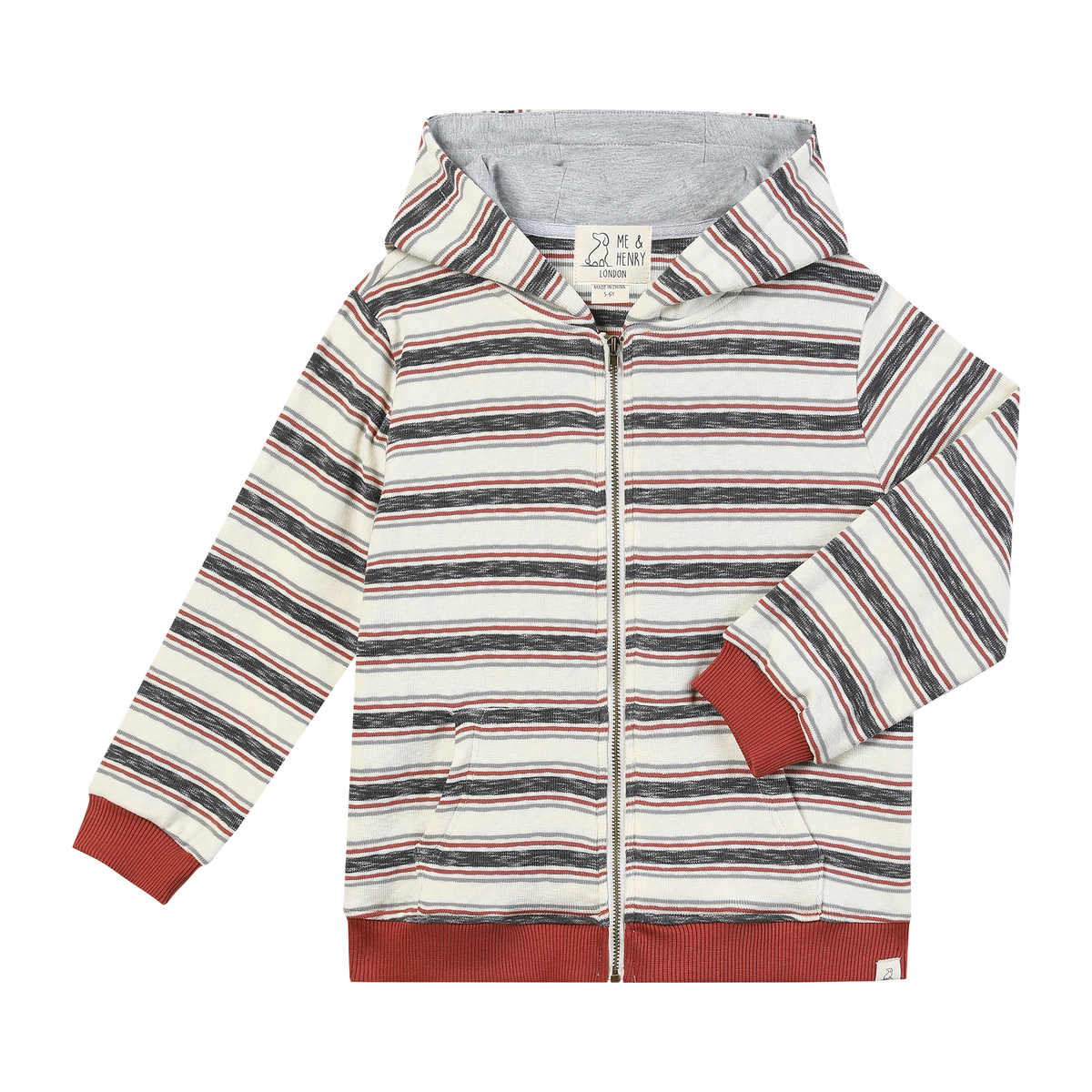 Boys Bellamy Striped Hooded Top