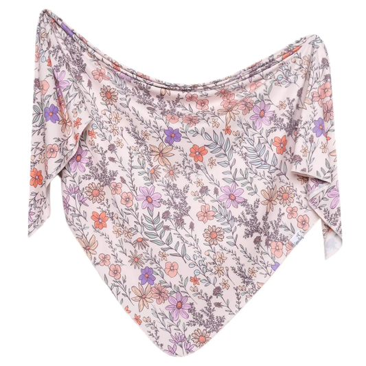 Flora Floral Knit Swaddle Blanket