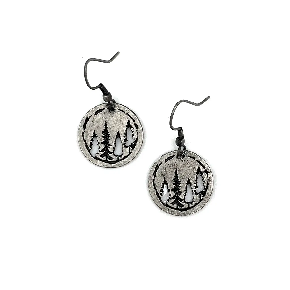 Pewter Woodland Tree Earrings