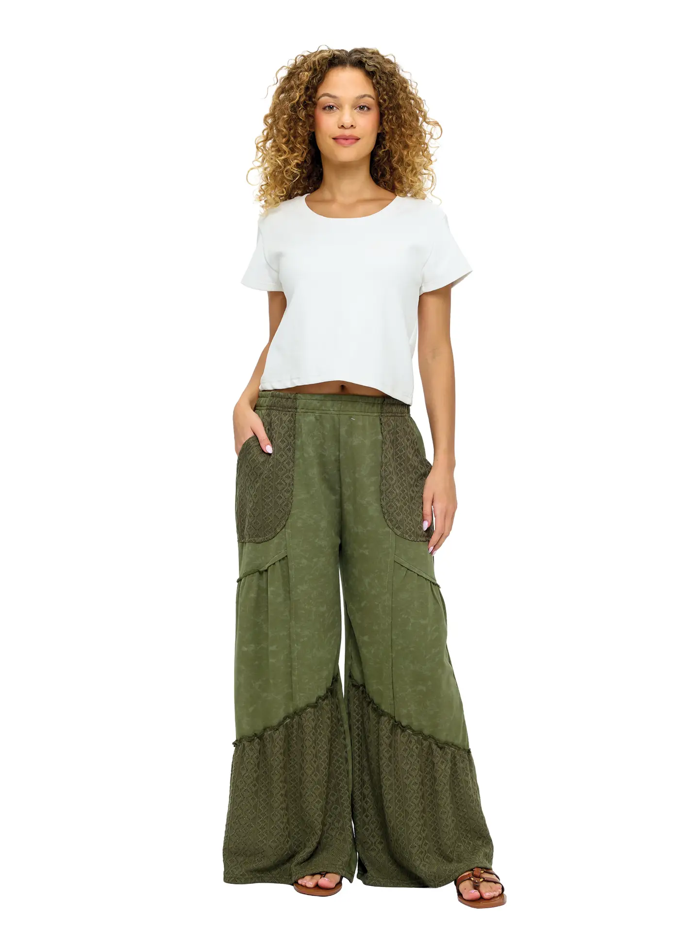 Vintage Washed Patchwork Pants