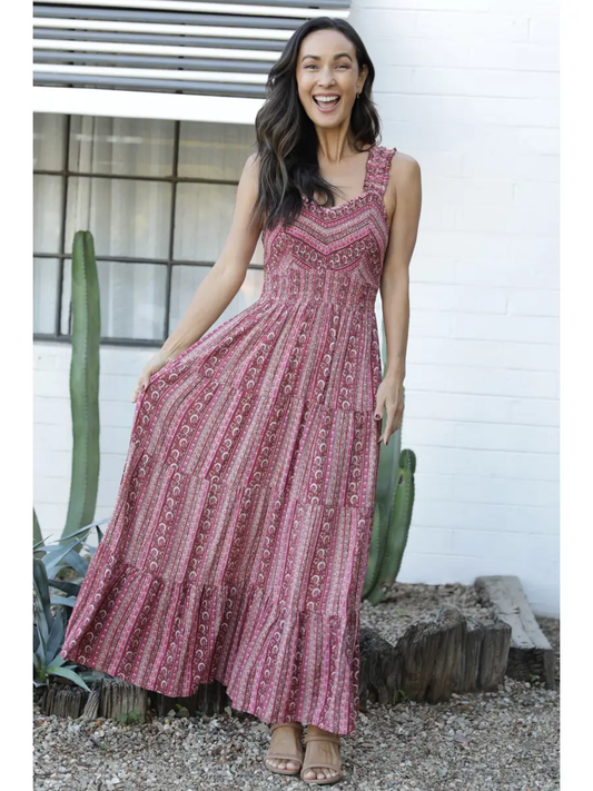 Smocked Bust A Line Maxi Dress