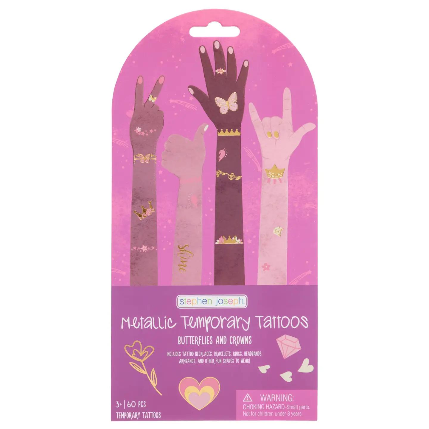 Kids Temporary Tattoos: Metallic Butterflies