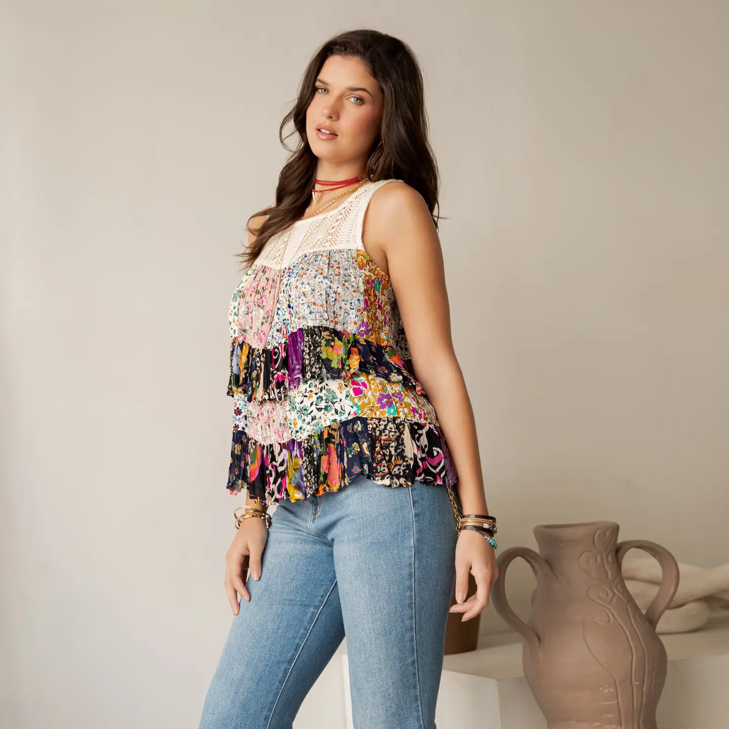 Desert Dream Moonlight Tiered Tank