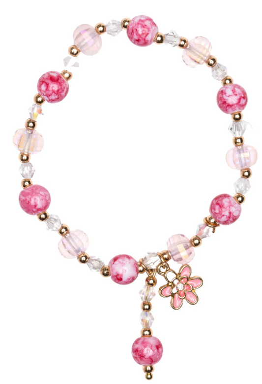 Girls Pink Crystal Bracelet