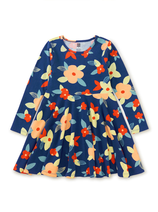 Girls Turkish Floral Twirl Dress