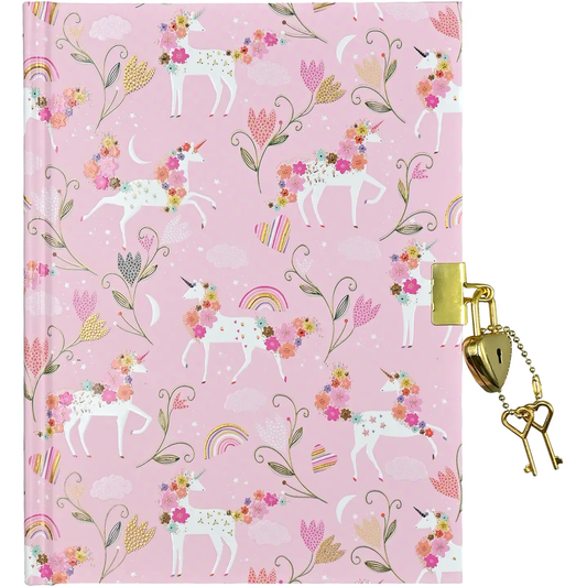 Unicorn Blooms Locking Journal