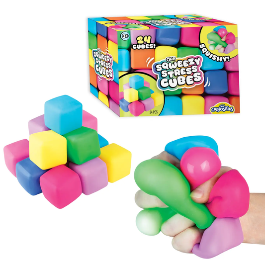 Squeezy Stress Cube Set of 24