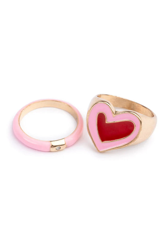 Girls Chic Tickled Pink Ring Set
