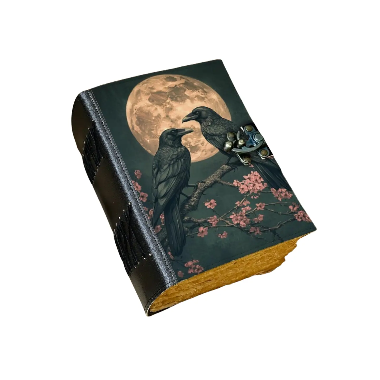 Ravens + Moon Vintage Leather Journal