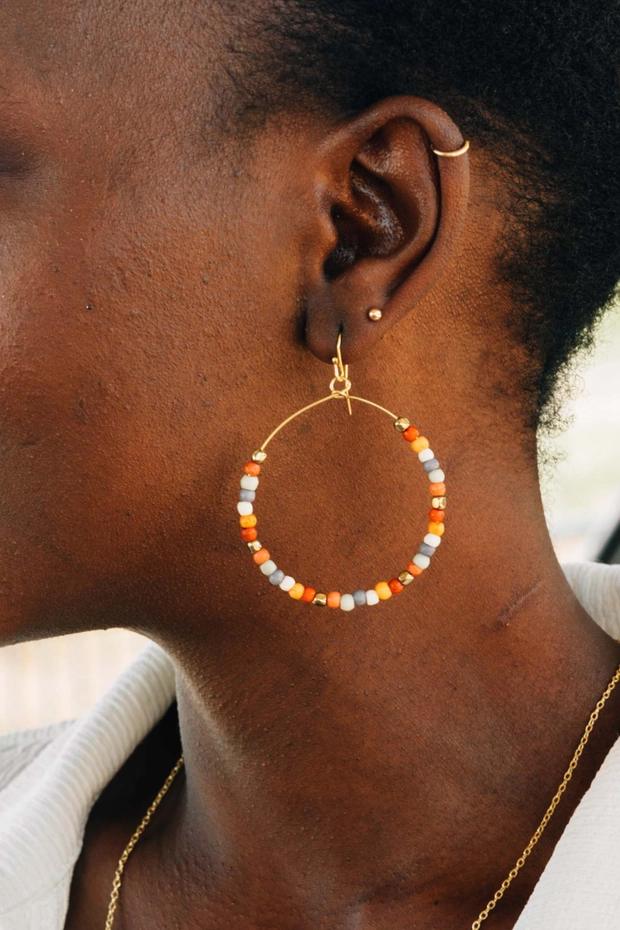 Peachy Hoop Earrings