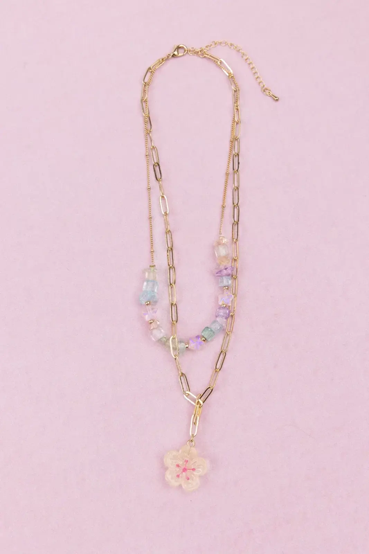 Girls Chic Garden Gem Necklace