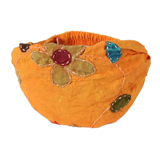 Embroidered Flower Vine Headband