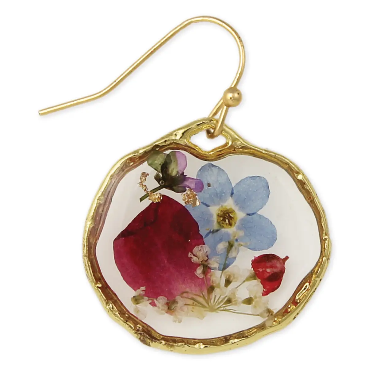 Cottage Floral Dried Flowers Earrings