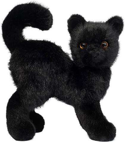 Scaredy Black Cat Stuffed Animal