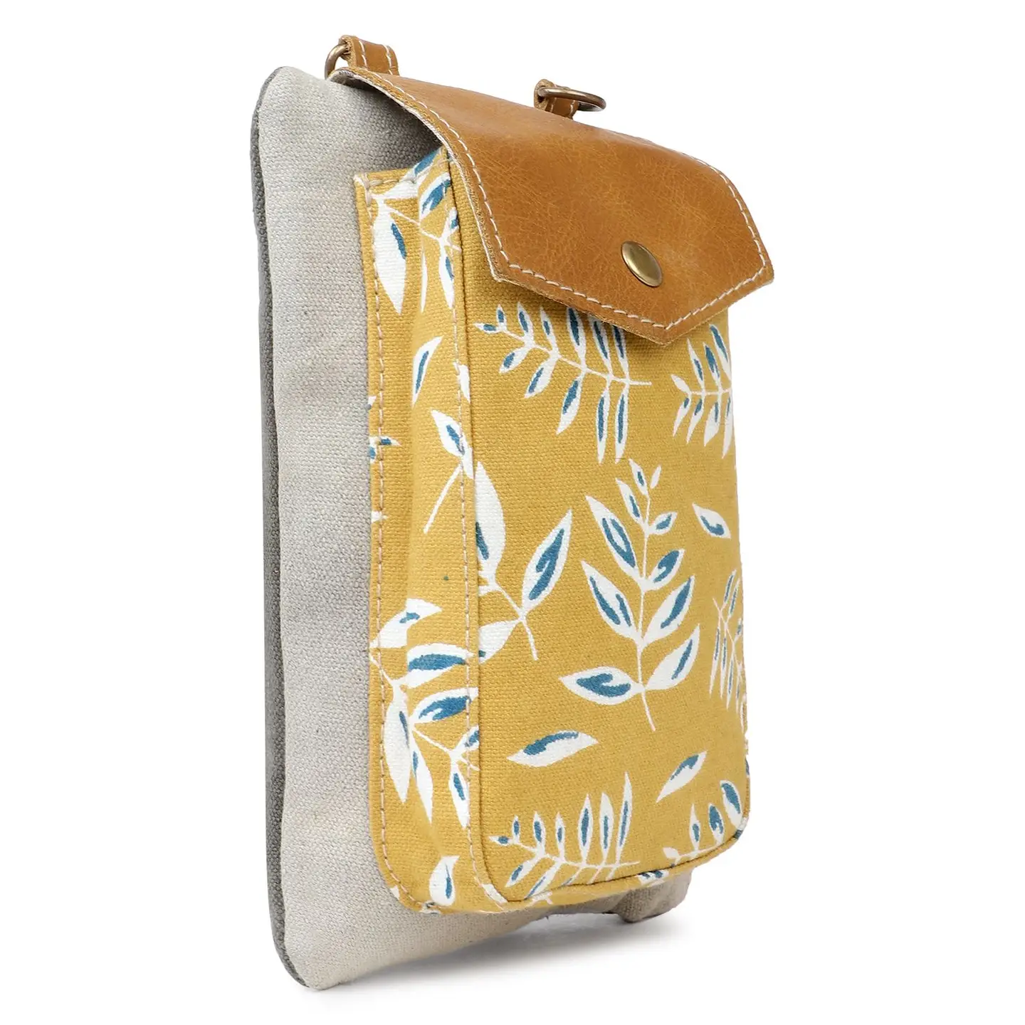 Women's Small Crossbody Bag - Mustard Floral