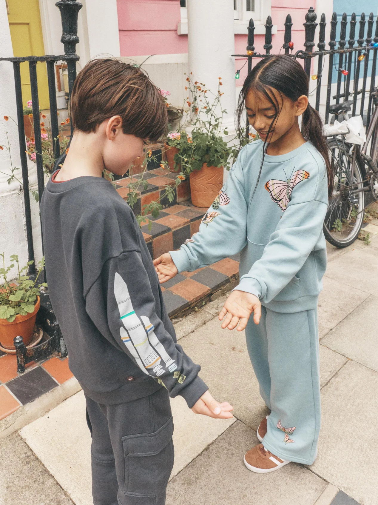 Girls Butterfly Kanga Popover Sweatshirt