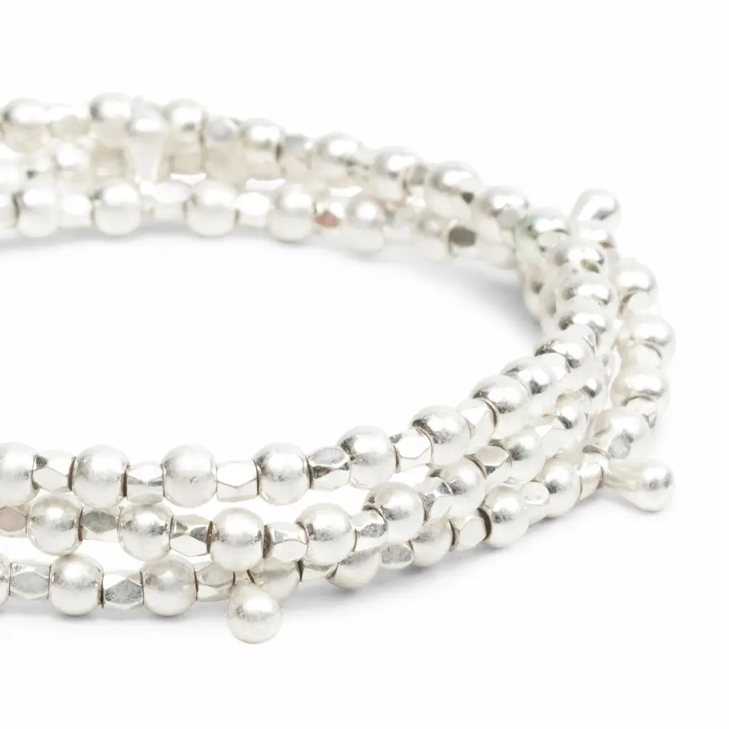 Metal Wrap Necklace/Bracelet/Anklet Classic Silver