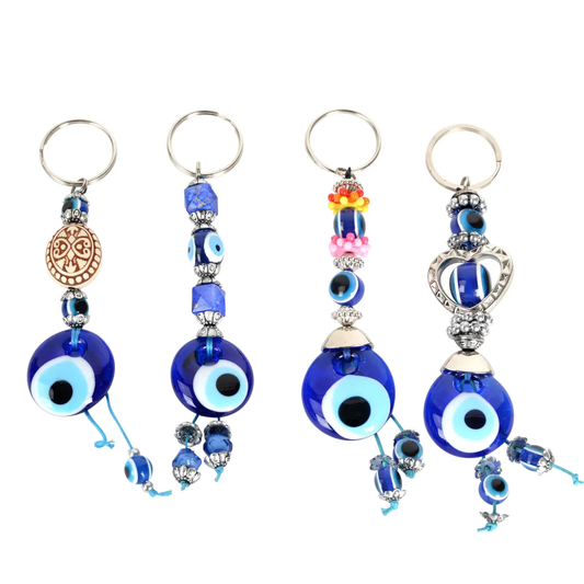 Evil Eye Beaded Keychain