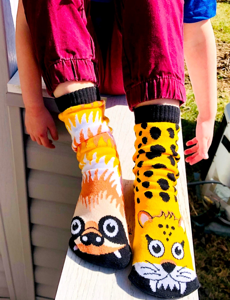 Pals Socks Sloth Cheetah