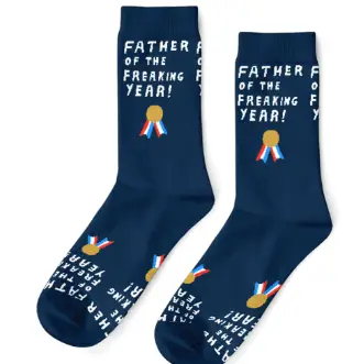 Father of the Freakin Year Socks