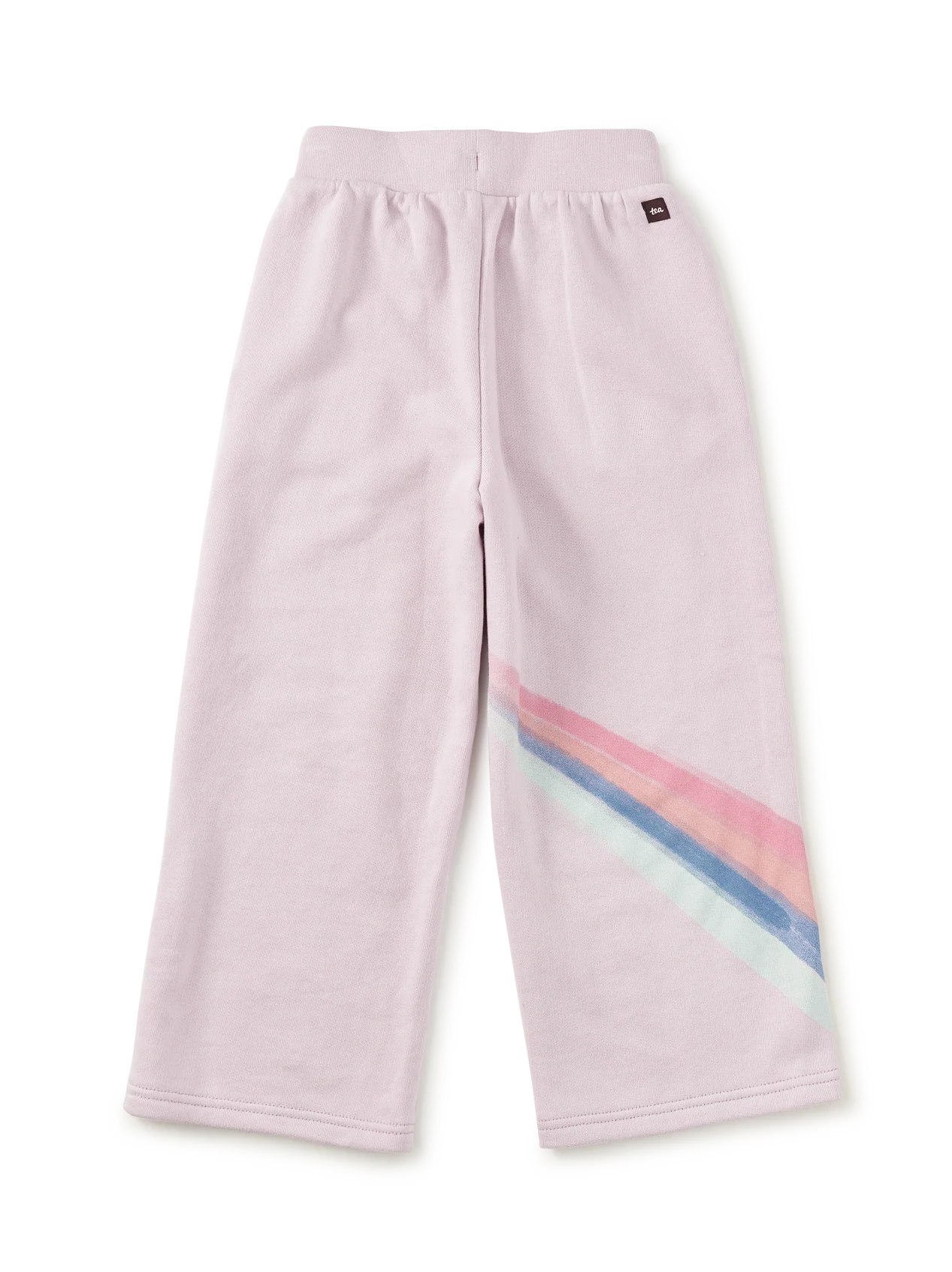 Girls Rainbow Wide Leg French Terry Pants