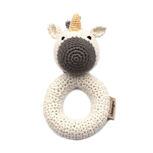 Knit Unicorn Ring Rattle
