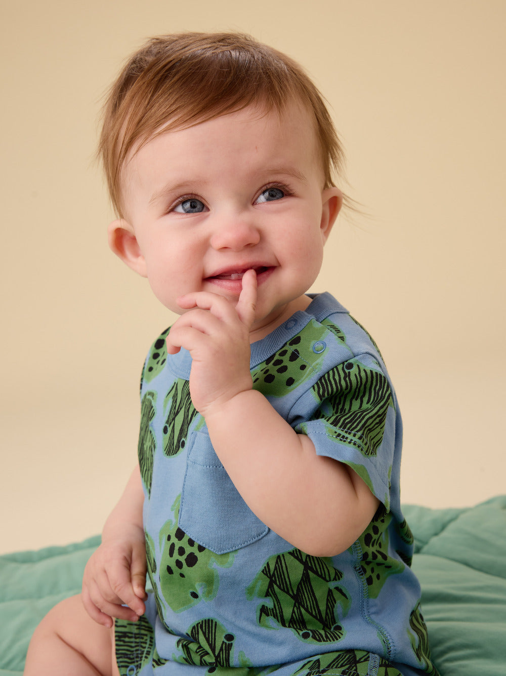 Baby Frogs Pocket Shortie Romper