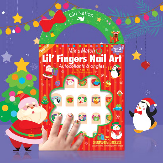 Lil' Fingers Nail Art Holly Jolly