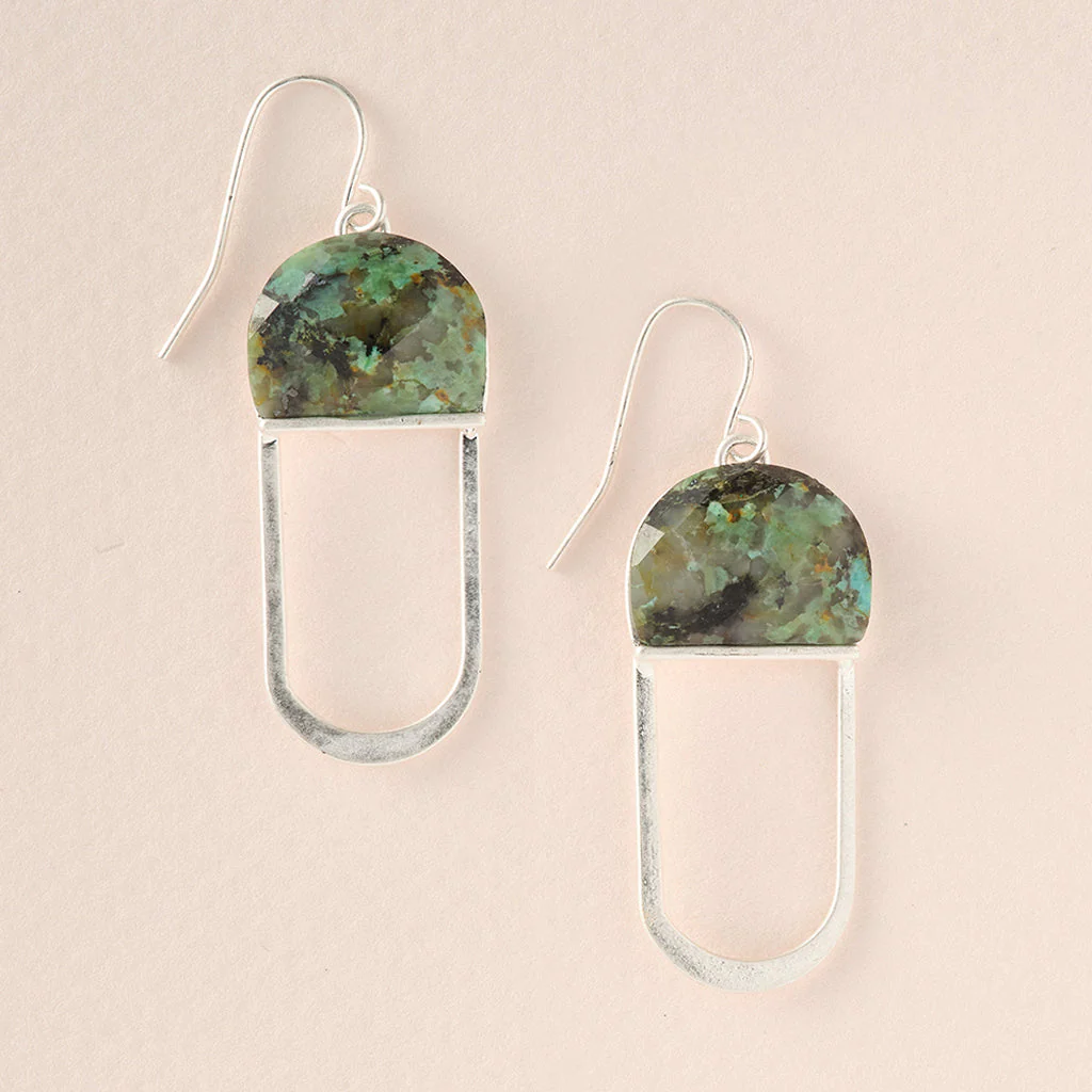 Chandelier Earrings-Silver : Af Turquoise