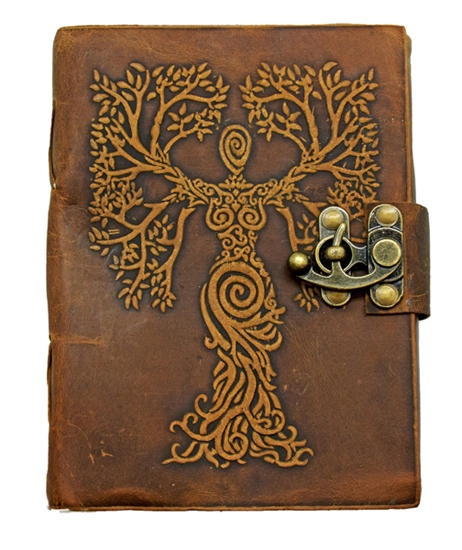 Leather Journal Tree Woman
