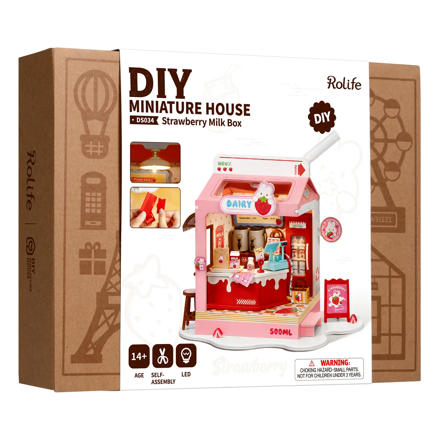 DIY Miniature House Strawberry Milk Box