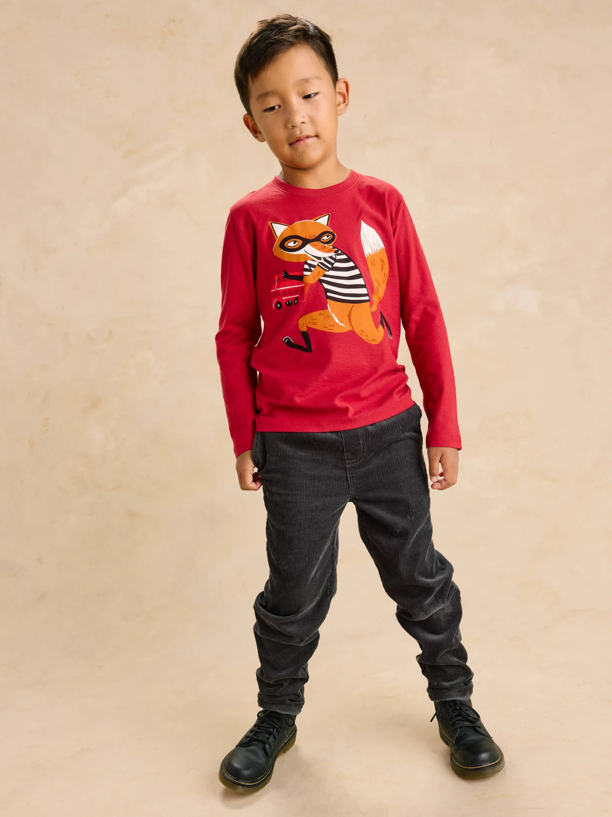 Sneaky Fox Long Sleeve Graphic Tee