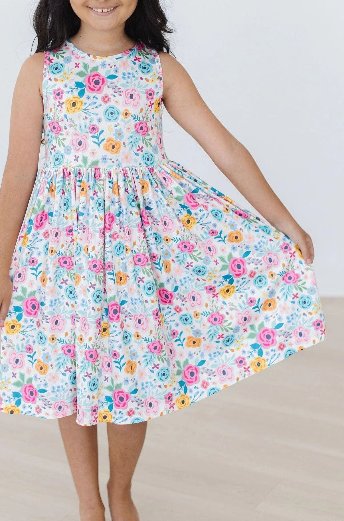 Girls Sunshine Blooms Tank Dress