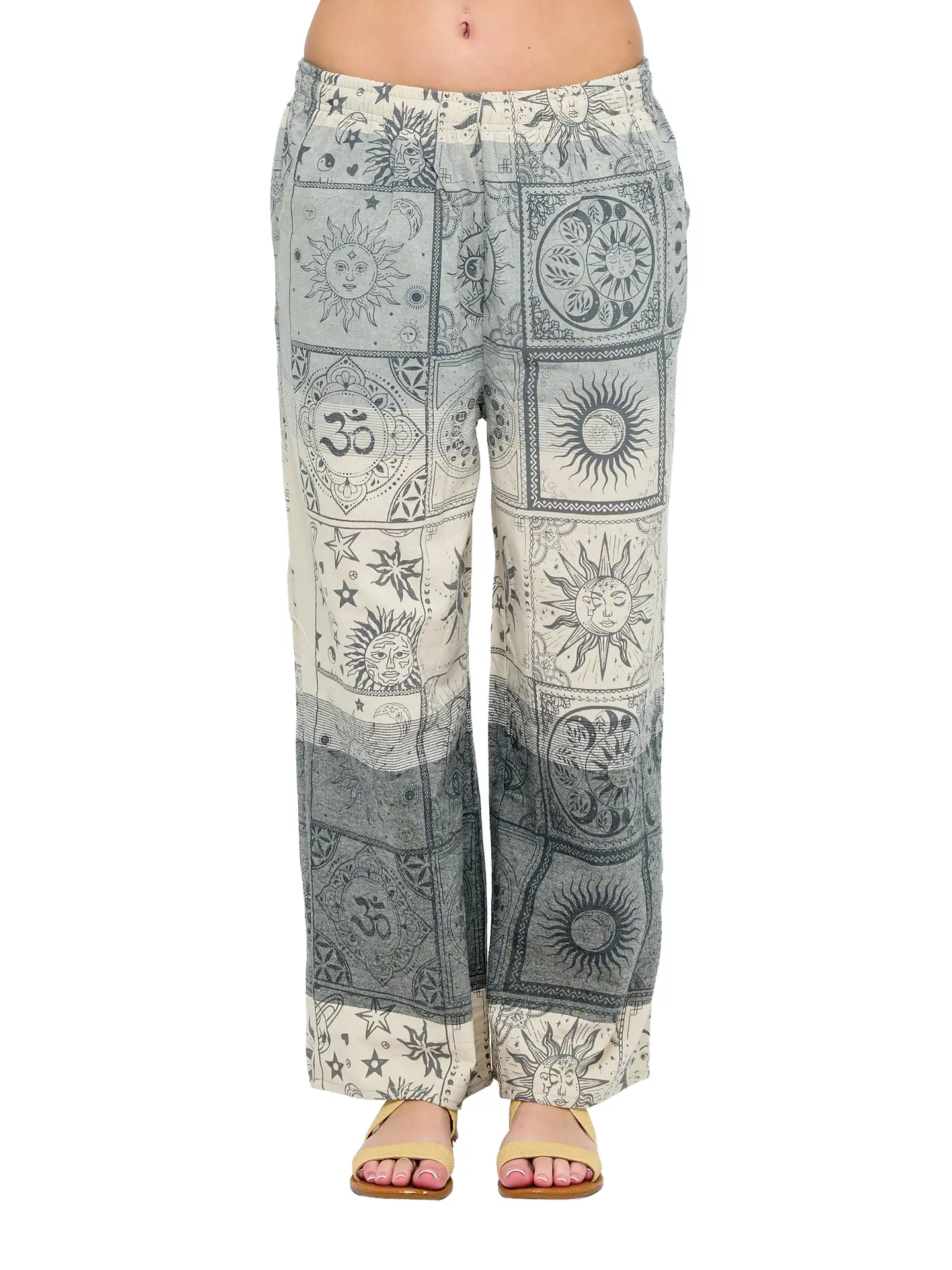 Celestial Sun & Moon Print Pants