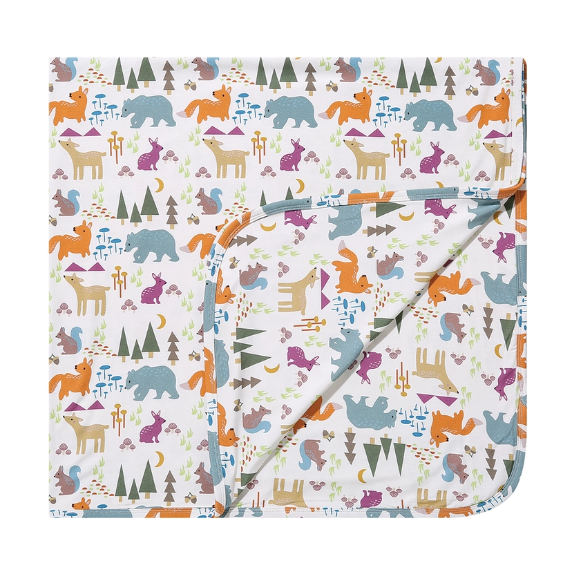 Luxury Bamboo Blanket Swaddle - Forest Friends